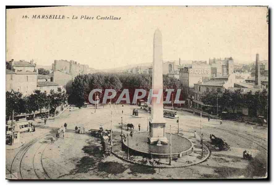 CPA Marseille la place Castellane