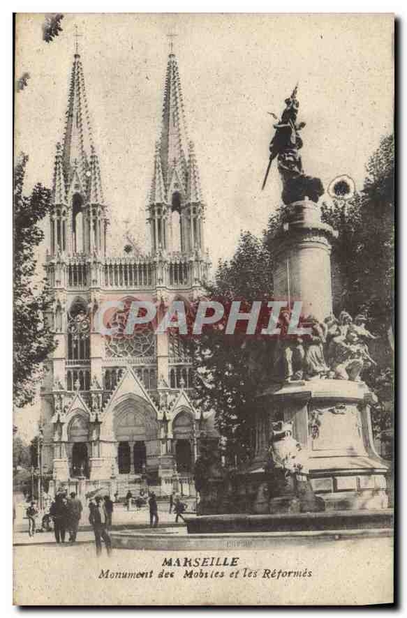 CPA Marseille Monument des Mobiles et les Reformes 