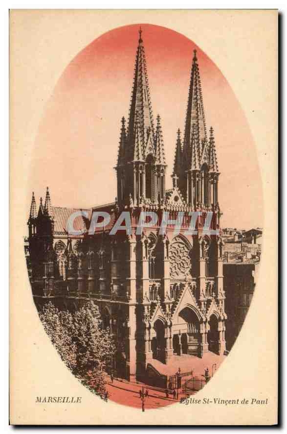 CPA Marseille Eglise St Vincent de Paul 
