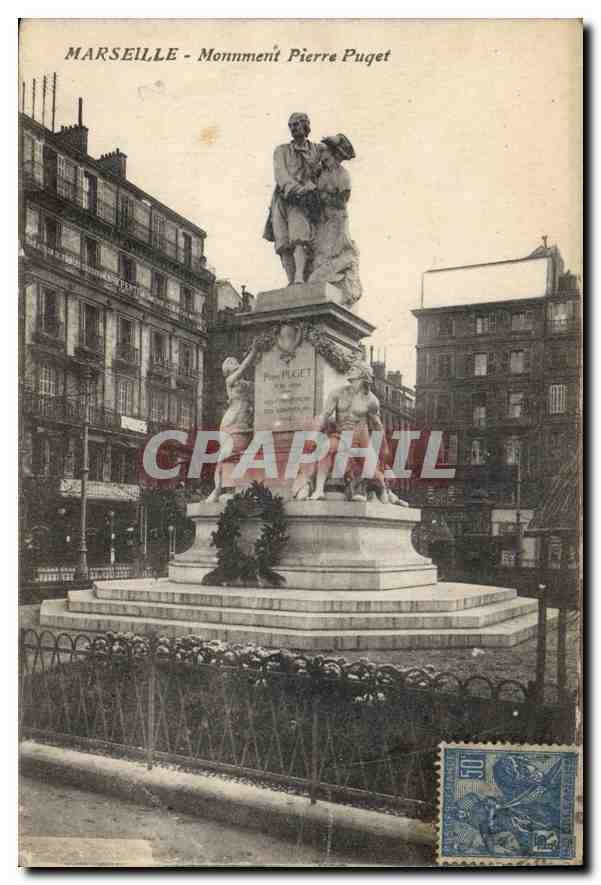 CPA Marseille Monument Pierre Puqet 