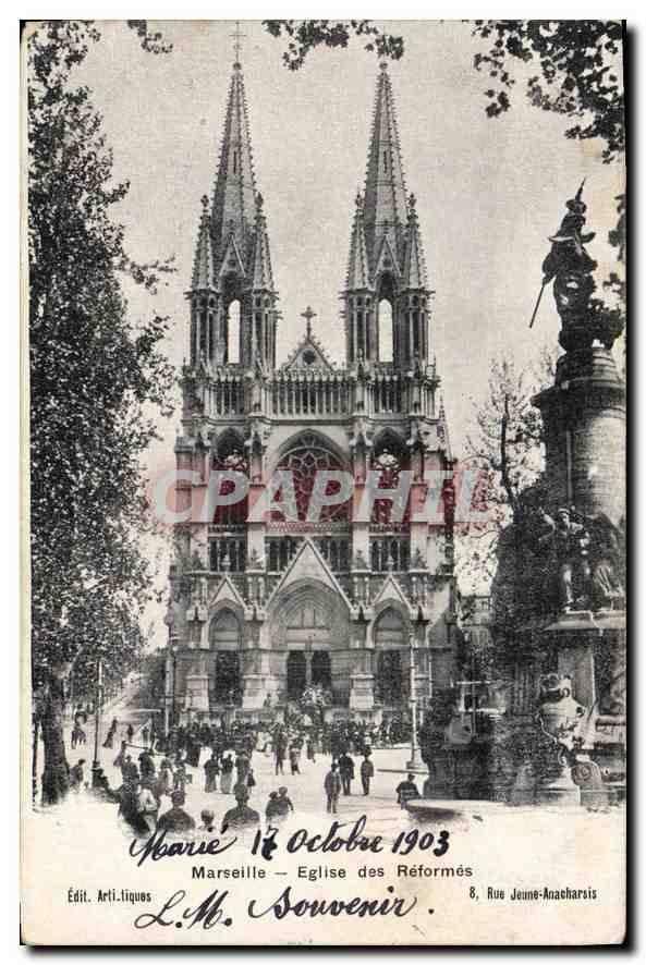 CPA Marseille Eglise des Reformes 