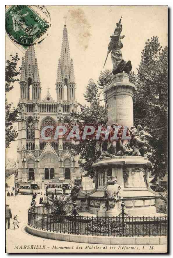 CPA Marseille Monument des Mobiles et les Reformes 