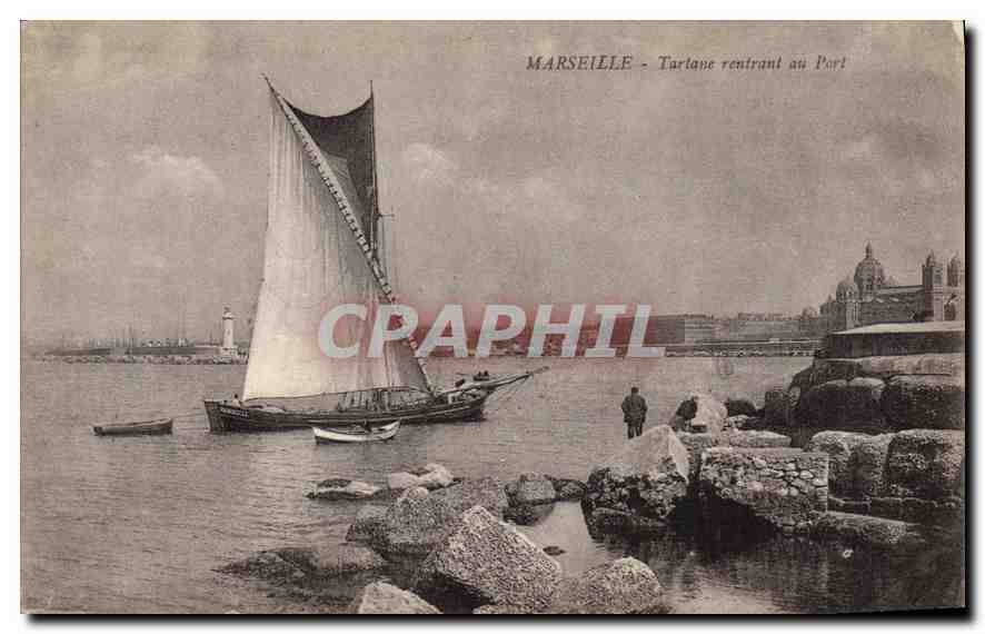 CPA Marseille Tartane rentrant au Port