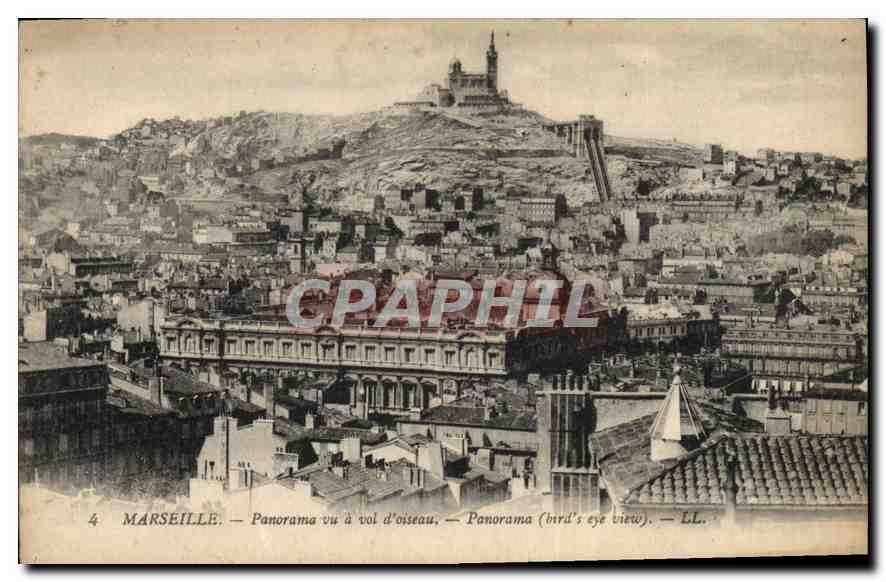 CPA Marseille Panorama vu a Vol d'oiseau 