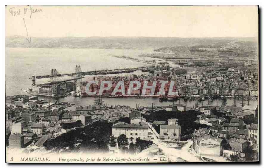CPA Marseille vue generale prise de Notre Dame de la Garde