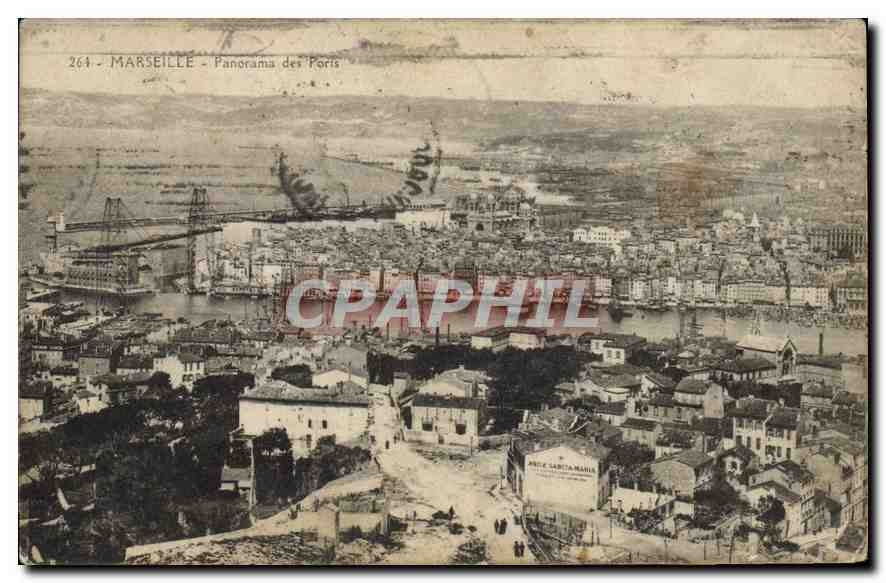 CPA Marseille Panorama des Ports 