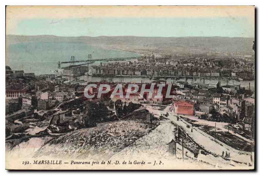 CPA Marseille Panorama pris de N D de la Garde