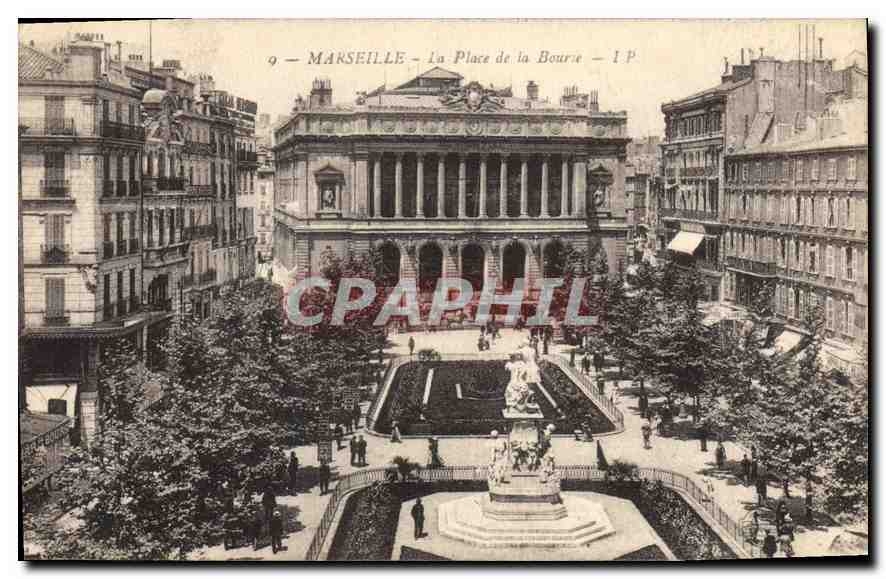 CPA Marseille la place de la Bourse 