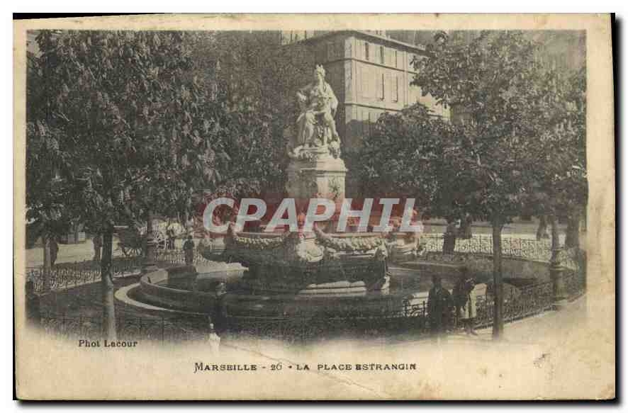 CPA Marseille la place Estrangin 