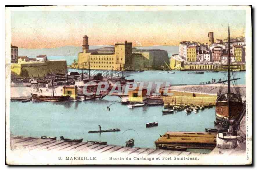 CPA Marseille Bassin du Carenage et Fort Saint Jean