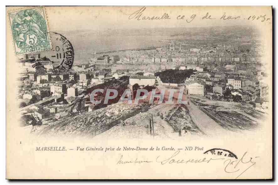 CPA Marseille vue generale prise de Notre Dame de la Garde 