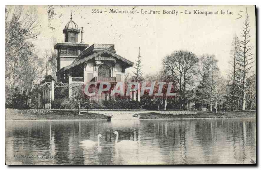 CPA Marseille le Parc Borely le Kiosque et le Lac