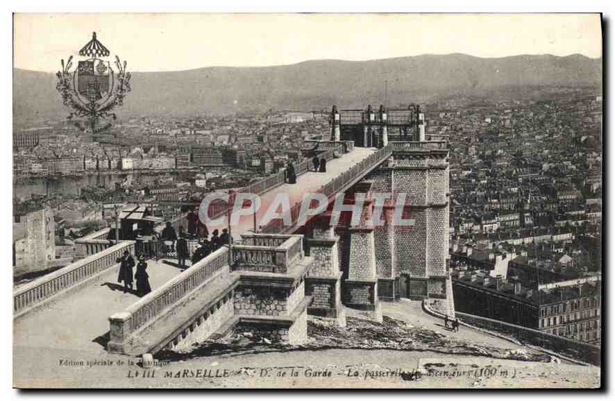 CPA Marseille N D de la Garde la Passerelle Ascenseur 