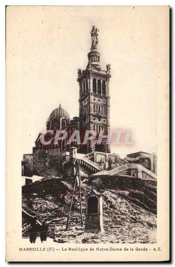 CPA Marseille la Basilique de Notre dame de la garde 