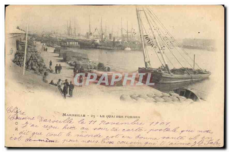 CPA Marseille le Quai des Forges 