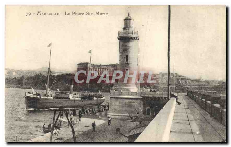 CPA Marseille le Phare Ste Marie 