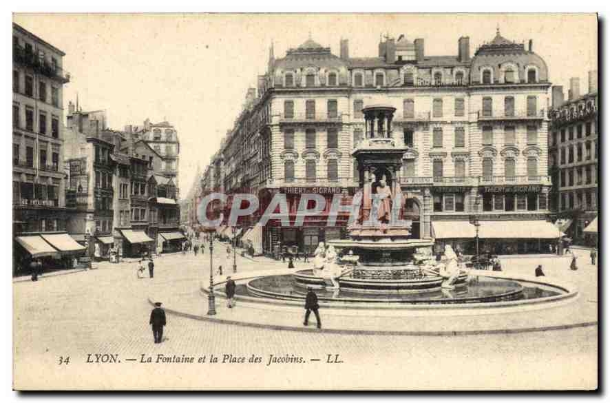 CPA Lyon la Fontaine et la place des Jacobins 