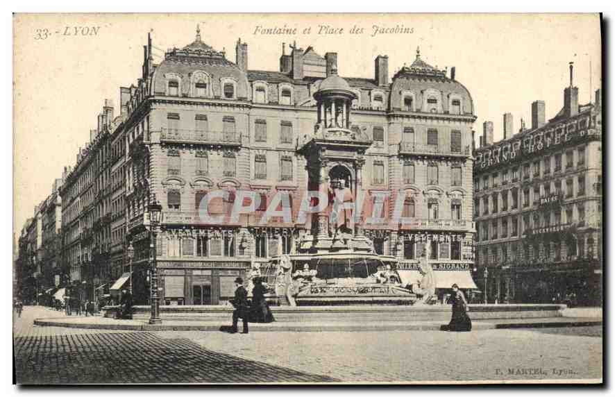 CPA Lyon Fontaine et place des Jacobins 