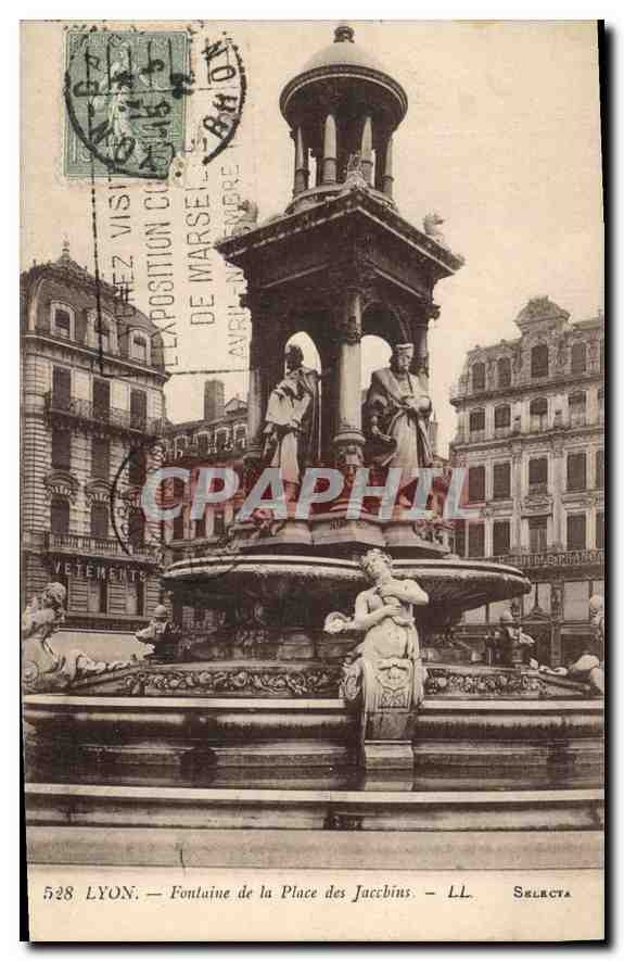CPA Lyon Fontaine de la place des Jacobins 