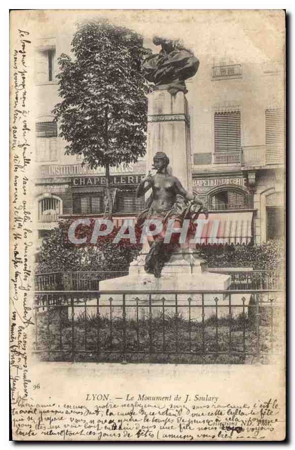 CPA Lyon Le Monument de J Soulary 