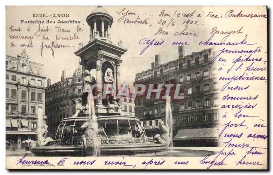 CPA Lyon Fontaine des Jacobins 