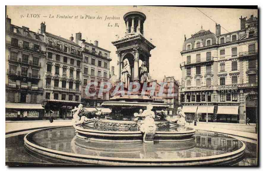 CPA Lyon La Fontaine et la Place des Jacobins 