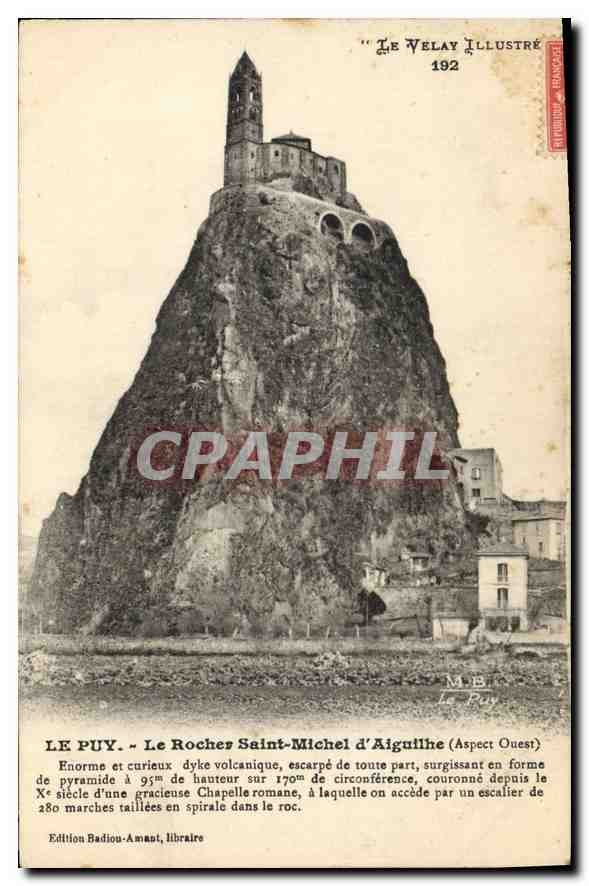 CPA Le Puy Le Roches Saint Michel d'Aiguilhe Aspect Ouest