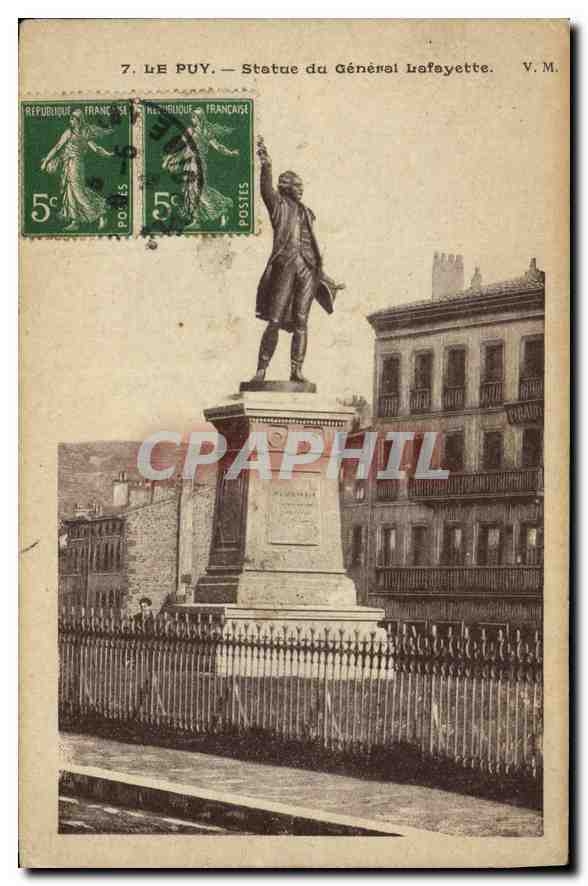 CPA Le Puy Statue de General Lafayette