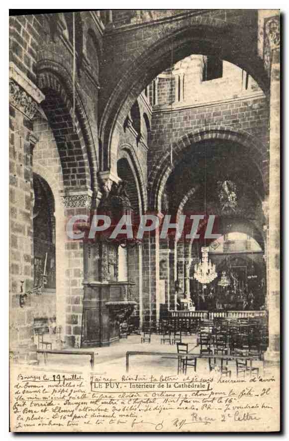 CPA Le Puy Interieur de la Cathedrale