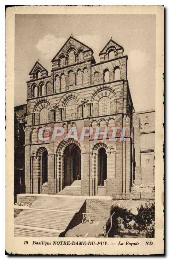 CPA Basilique Notre Dame Du Puy La Facade