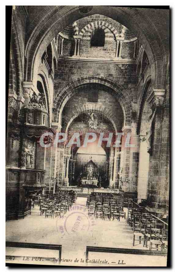CPA Le Puy Interieur de la Cathedrale