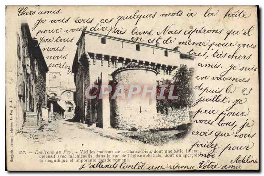 CPA Environs de Puy Vieilles maisons de la Chaise Dieu 