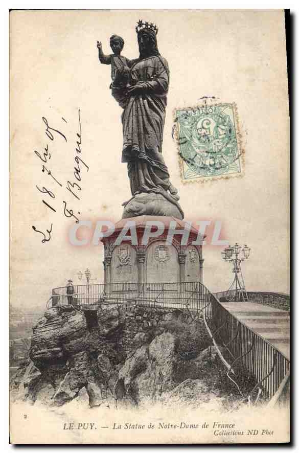 CPA Le Puy La Statue de Notre Dame de France