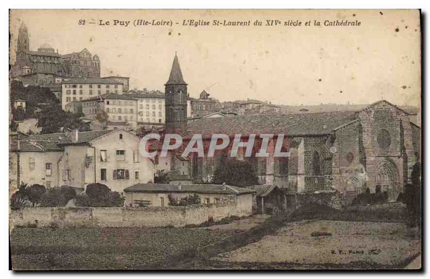 CPA Le Puy Hte Loire l'Eglise St Laurent et la Cathedrale 