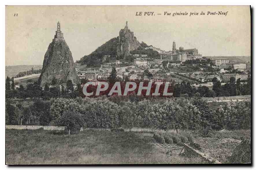 CPA Le Puy Vue generale prise du Pont Neuf