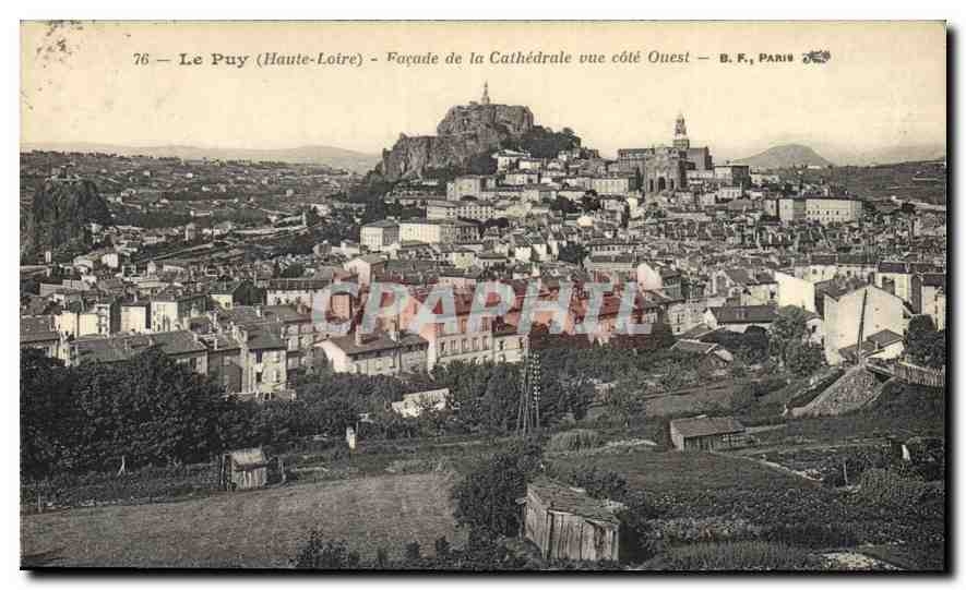 CPA Le Puy Haute Loire Facade de la Cathedrale vue core Ouest 