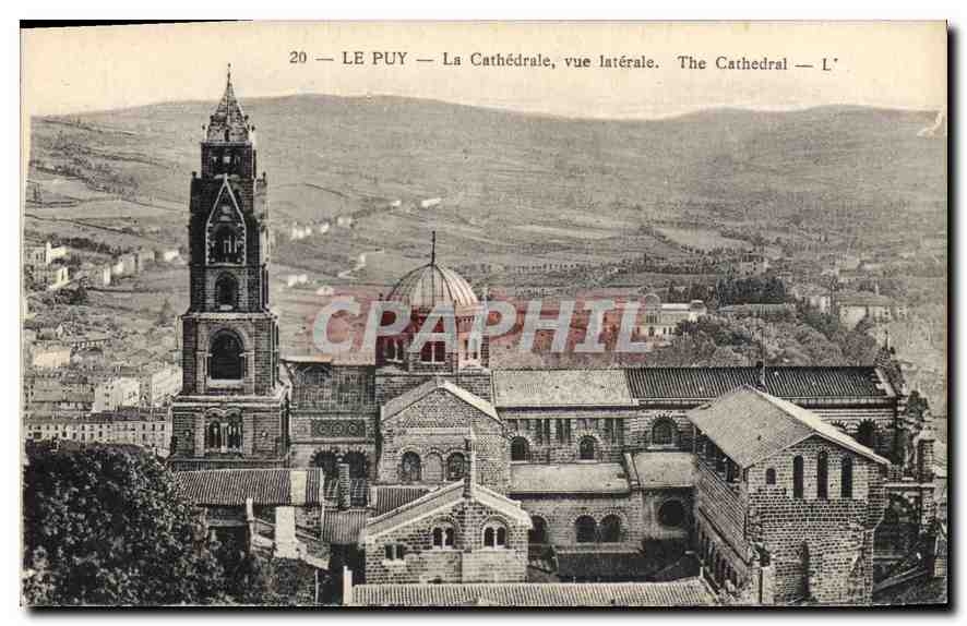 CPA Le Puy La Cathedrale vue laterale 