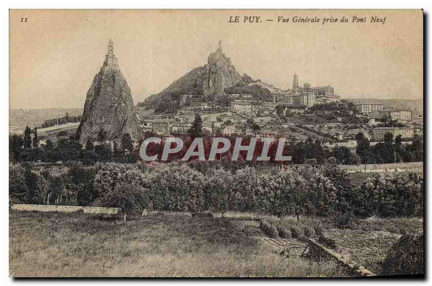 CPA Le Puy Vue Generale prise du Pont Neuf 