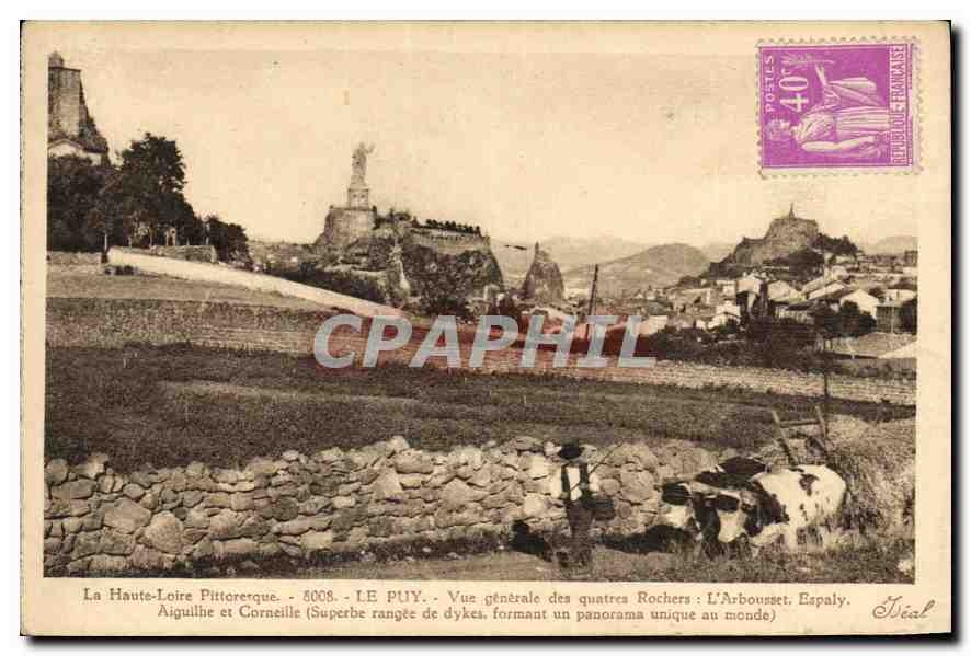 CPA Le Puy Vue generale des quatres Rochers 