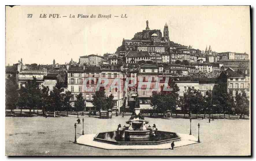 CPA Le Puy La Place du Breuil 