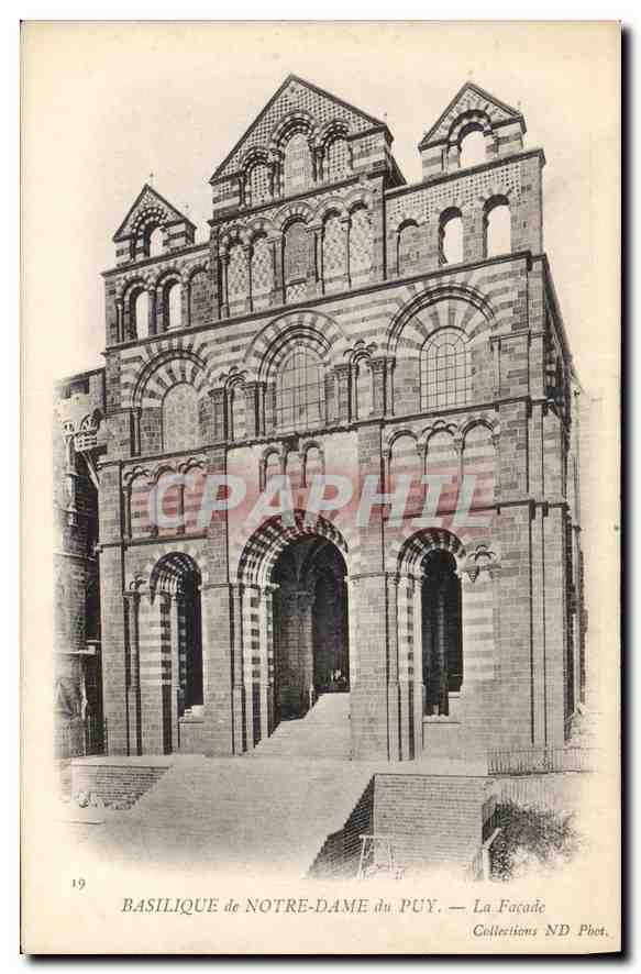CPA Basilique de Notre Dame du Puy La Facade