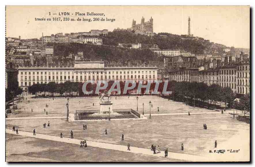 CPA Lyon Place Bellecour tracee en 1617