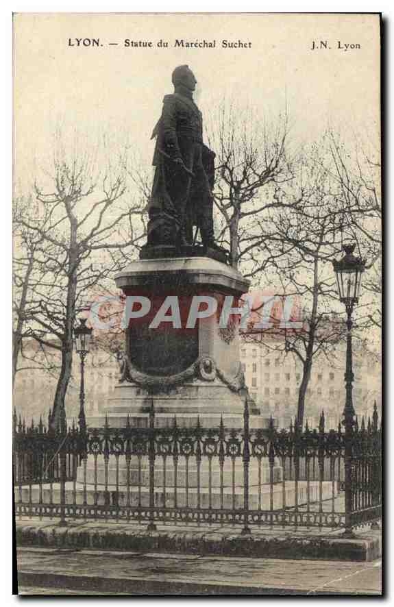 CPA Lyon Statue du Marchal Suchet 