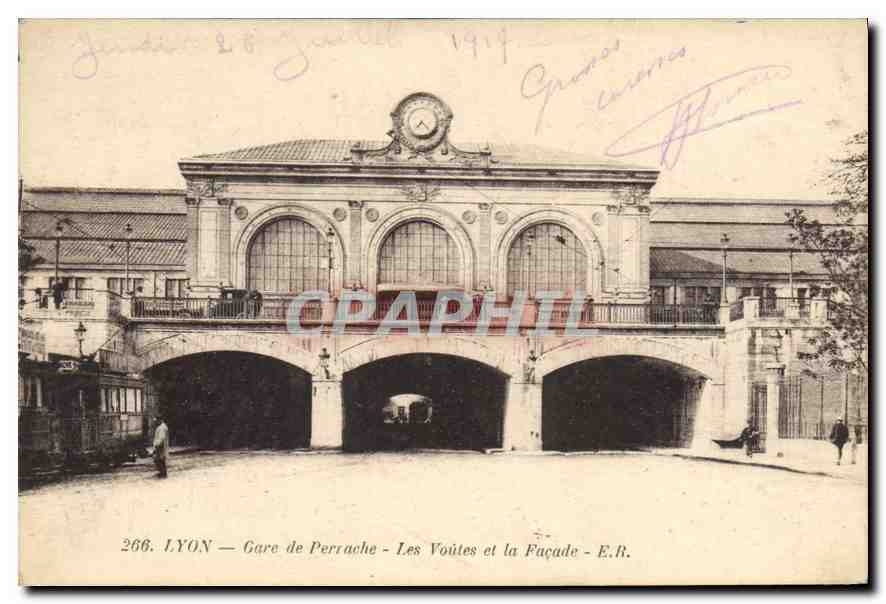 CPA Lyon Gare de Perrache Facade 