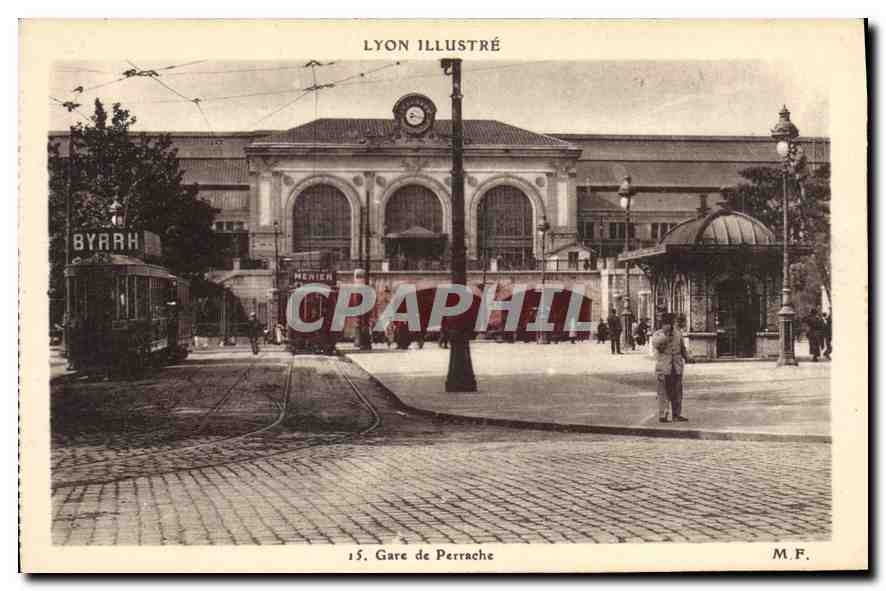 CPA Lyon Gare de Perrache Tramway