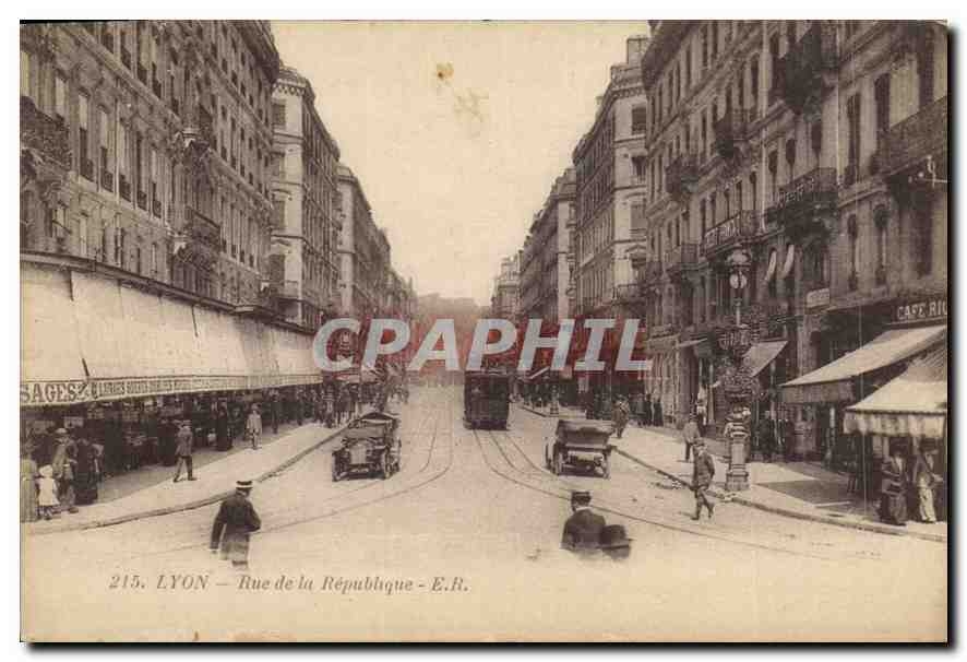CPA Lyon Rue de la Republique 