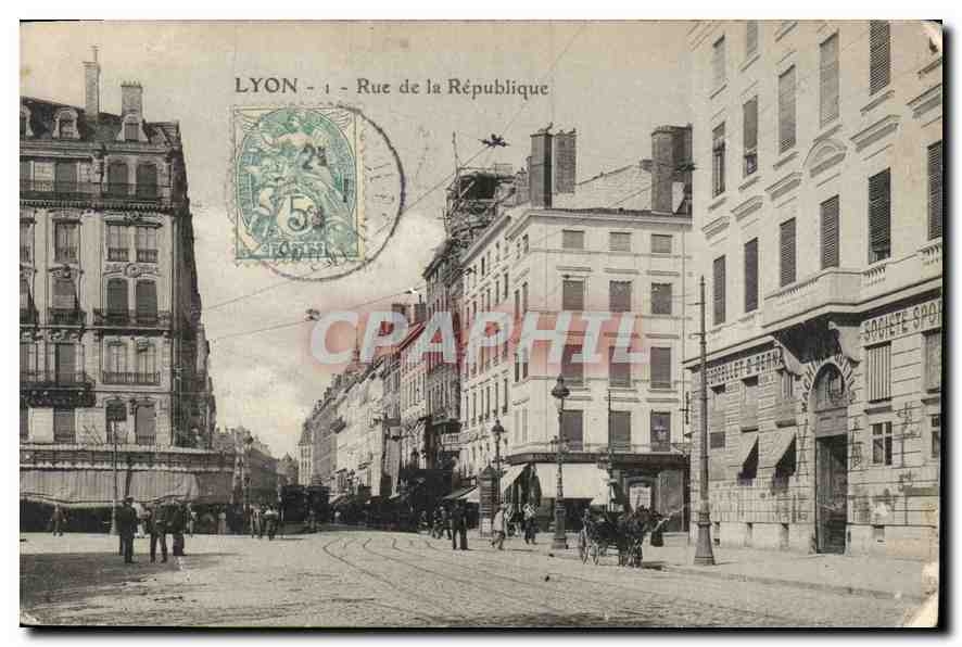 CPA Lyon Rue de la Republique