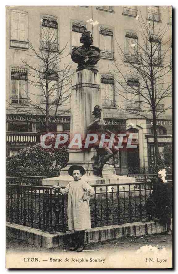 CPA Lyon Statue de Josephin Soulary 