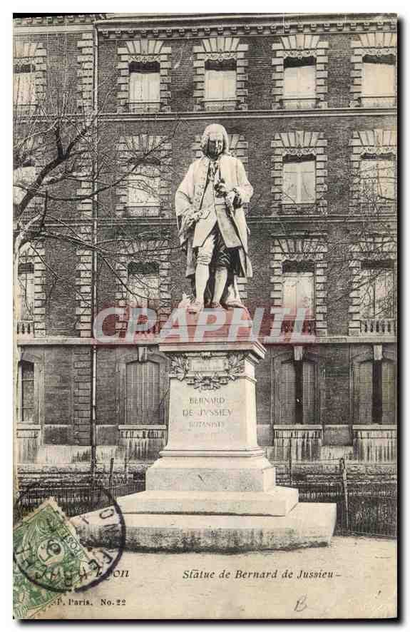 CPA Lyon Statue de Bernard de Jussieu 