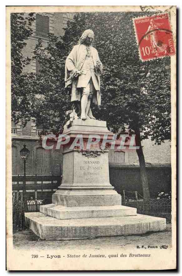 CPA Lyon Statue de Jussieu quai les Brotteaux